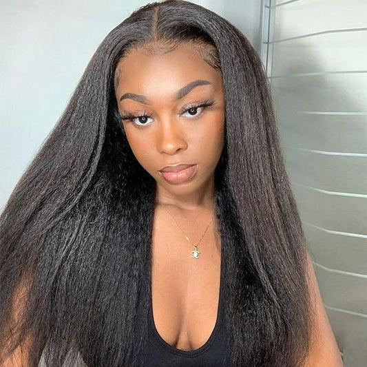 Human Hair 13x6 Lace Front Kinky Straight Wig