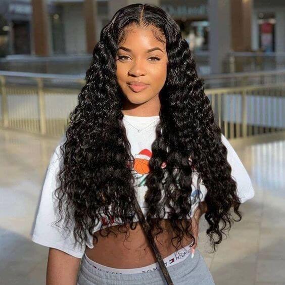 Human Hair 13x6 Lace Front Deep Wave Wig