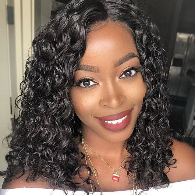 Human Hair 4x4 Lace Closure Water Wave Wig