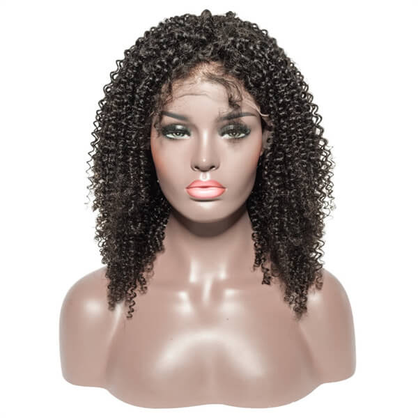 Human Hair 4x4 Lace Closure Kinky Curly BOB Wig