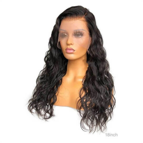 Human Hair 4x4 Lace Closure Natural Wave Wig