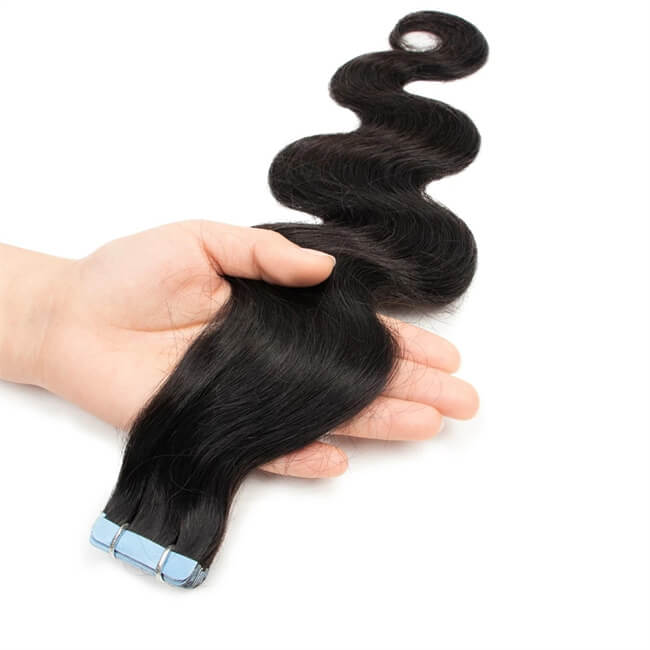 Body Wave Tape In Hair Extensions