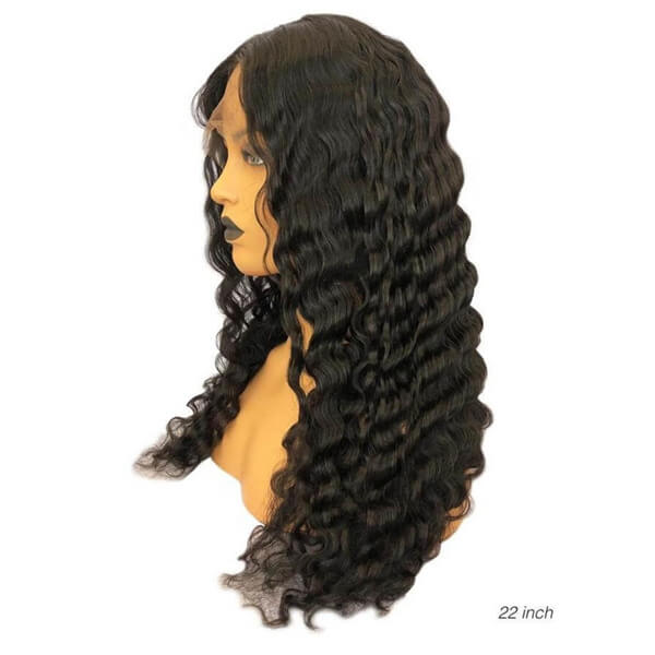 Human Hair 4x4 Lace Closure Deep Wave Wig