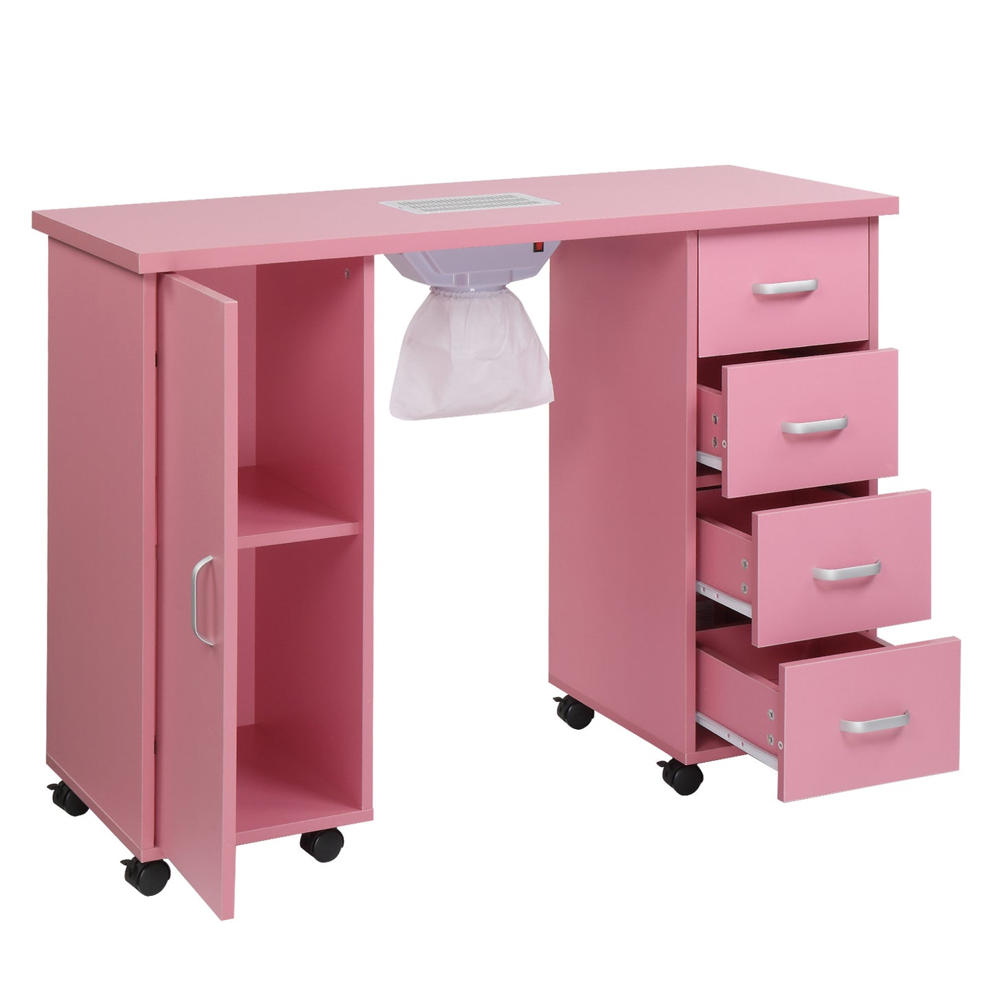 MDF Single Door 4 Drawers With Fans, Nail Art Table