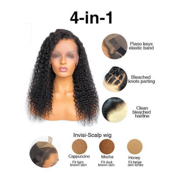 Human Hair 13x6 Lace Front Kinky Curly Wig