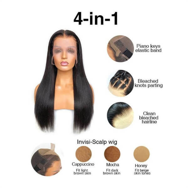 Human Hair 13x6 Lace Front Straight Wig