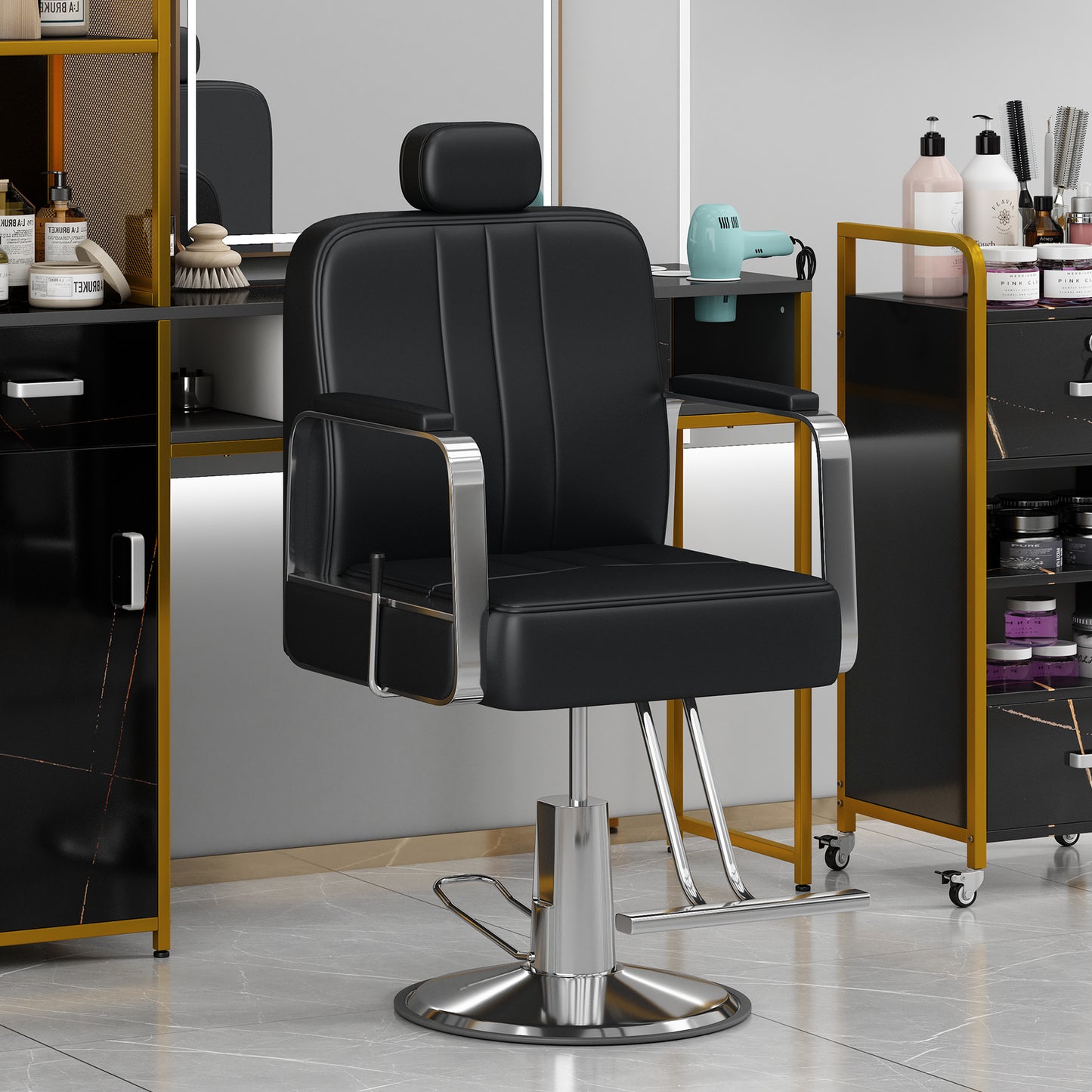 Metal Barber Salon Chair